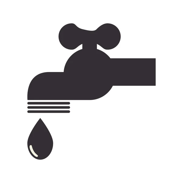 Εικονογράφηση φορέα του νερού βρύσης Βρύση εικονίδιο — Διανυσματικό Αρχείο