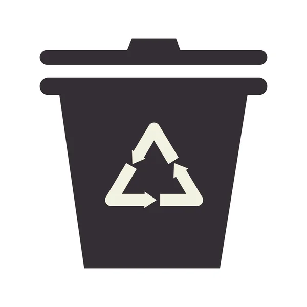 Recyceln Mülleimer Symbol Vektor Illustration — Stockvektor