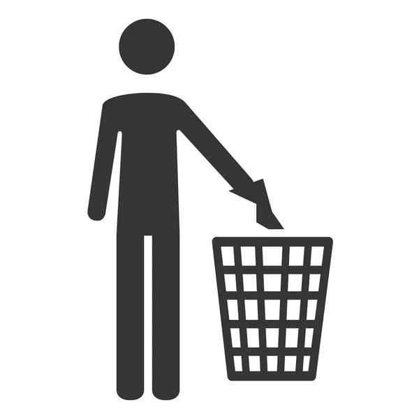 Trash can garbage icon vector illustration — Stockvector