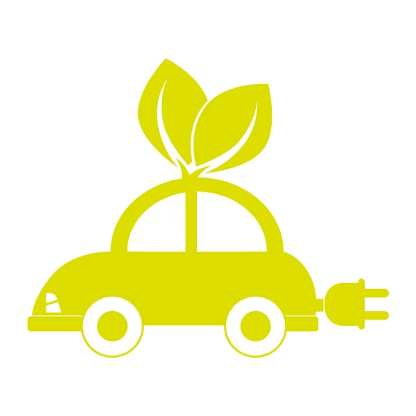 Electric vehicle car icon vector illustration — Stock Vector