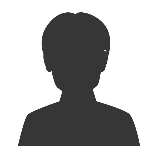 Male profile silhouette icon vector illustration — Stock Vector