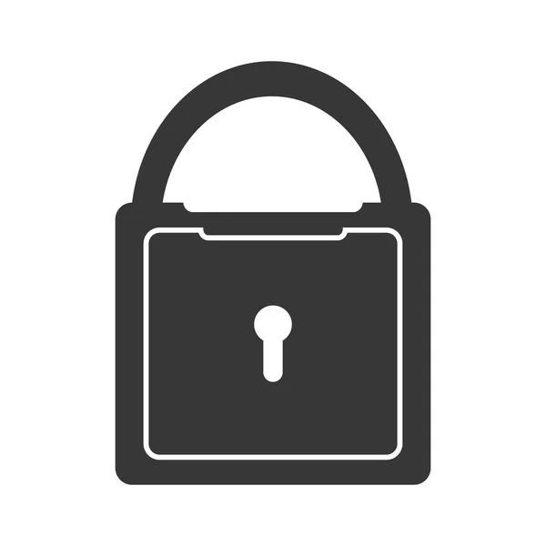 Security yellow padlock, isolated flat icon. — Stock Vector