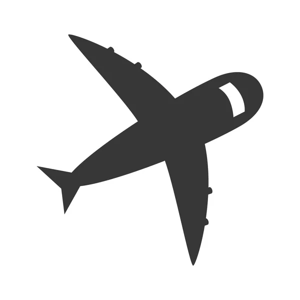 Avión jet vuelo icono vector ilustración — Archivo Imágenes Vectoriales