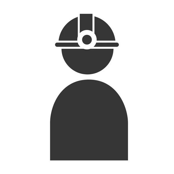 Worker construction male icon vector illustration — Stock Vector