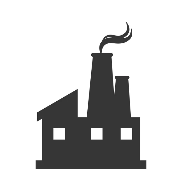 Fabrik Industrie Verschmutzung Symbol Vektor Illustration — Stockvektor