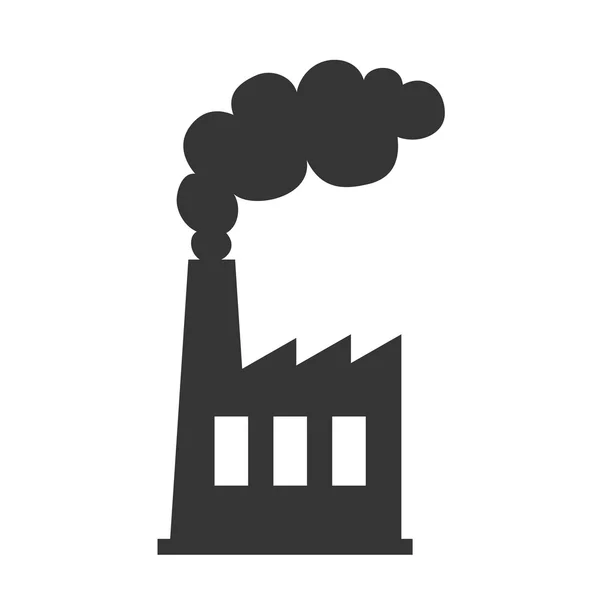 Fabriek industrie verontreiniging pictogram vectorillustratie — Stockvector