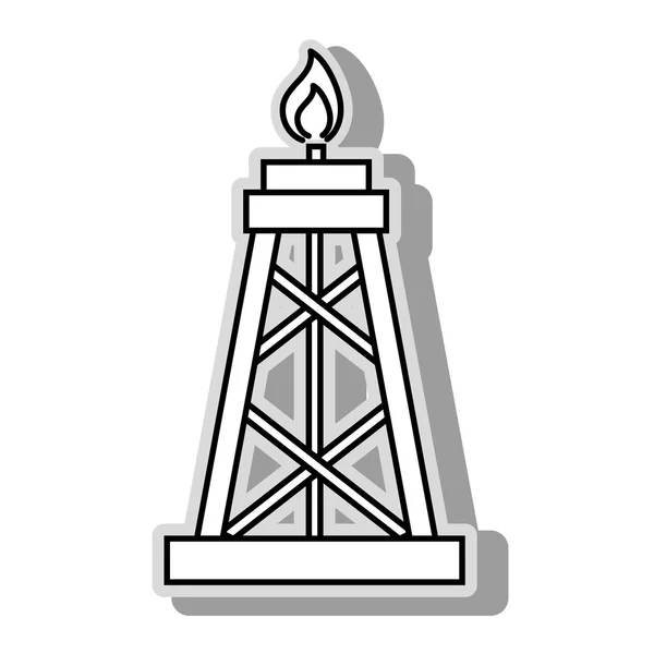 Illustrazione del vettore dell'icona della pompa dell'olio di petrolio — Vettoriale Stock