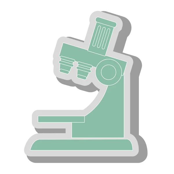 Microscopio ciencia herramienta icono vector ilustración — Archivo Imágenes Vectoriales