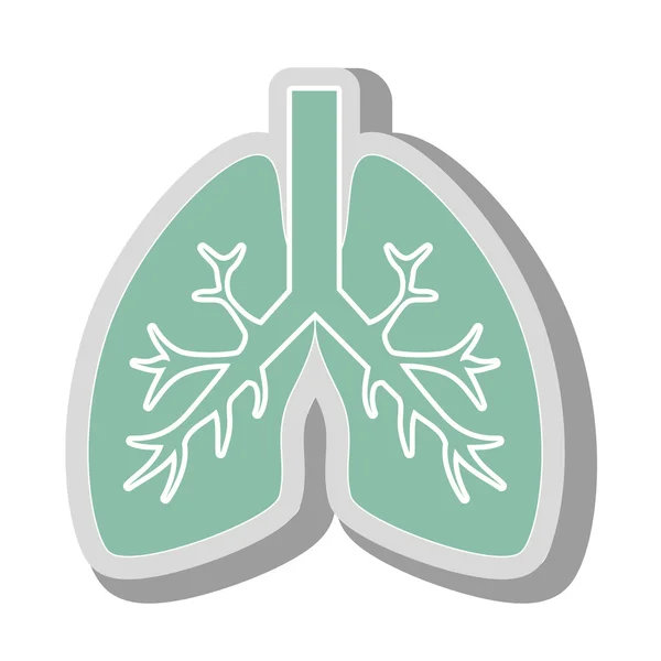 Lungen menschliche Anatomie Icon Vektor Illustration — Stockvektor