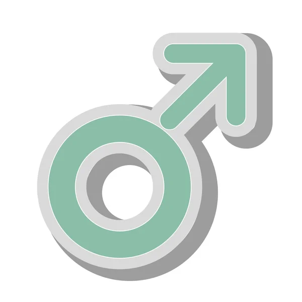 Male gender symbol icon vector illustration — Stock Vector