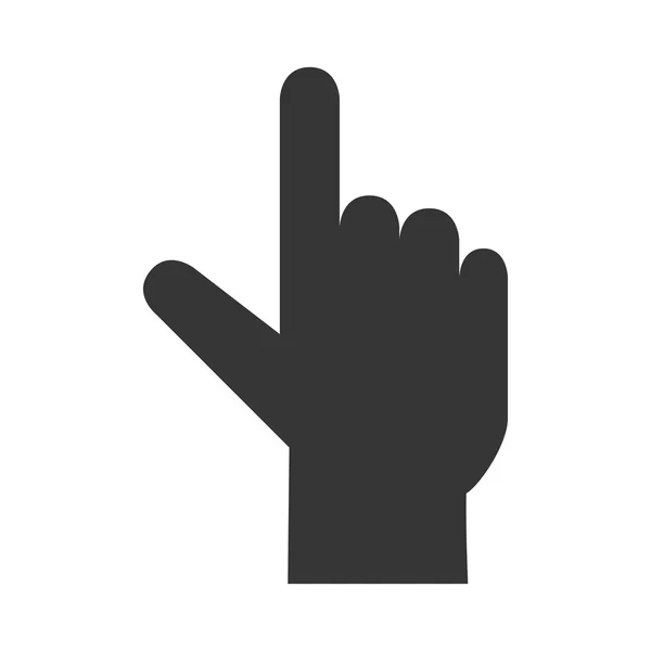 Main pointant vers le haut illustration vectorielle icône — Image vectorielle