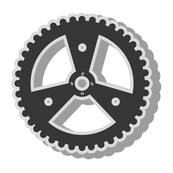 Gear bike wheel icon vector illustration — Stock Vector