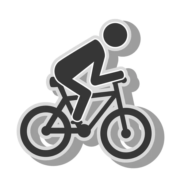 Ilustração do vetor do ícone do veículo do transporte da bicicleta — Vetor de Stock