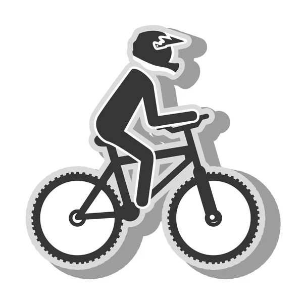 Fiets transport voertuig pictogram vectorillustratie — Stockvector