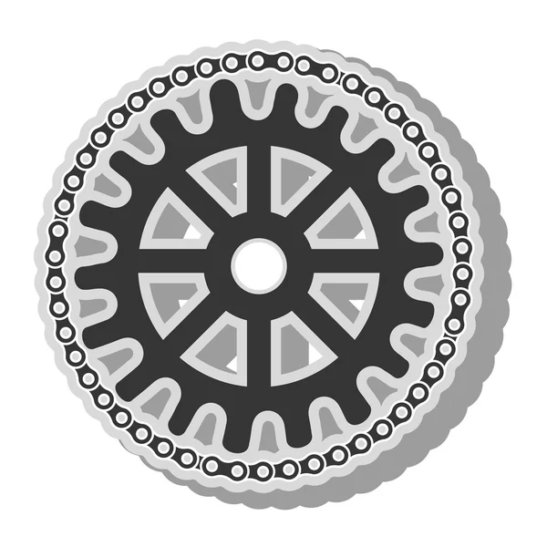Ilustração do vetor do ícone da roda de bicicleta de engrenagem — Vetor de Stock