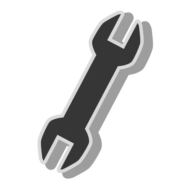 Sleutel reparatie tool icon vectorillustratie — Stockvector