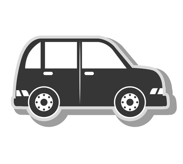 Minivan veículo transporte ícone vetor ilustração — Vetor de Stock