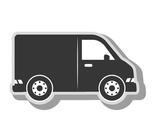 Cargo van vehicle icon vector illustration — Stock Vector