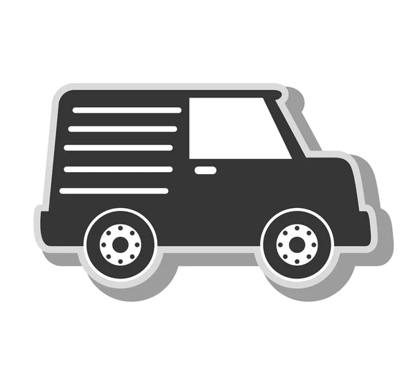 Cargo van vehicle icon vector illustration — Stock Vector