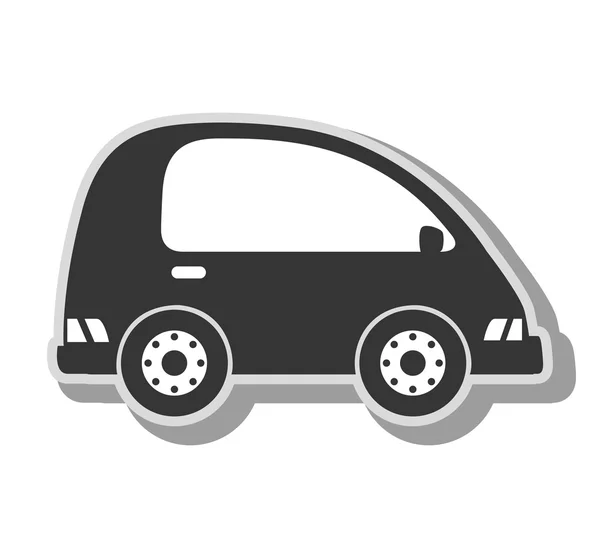 Minivan veículo transporte ícone vetor ilustração —  Vetores de Stock