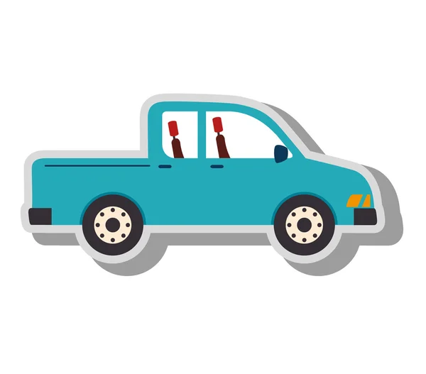 Pick-up vehicle transport icon vector illustration — Stock Vector