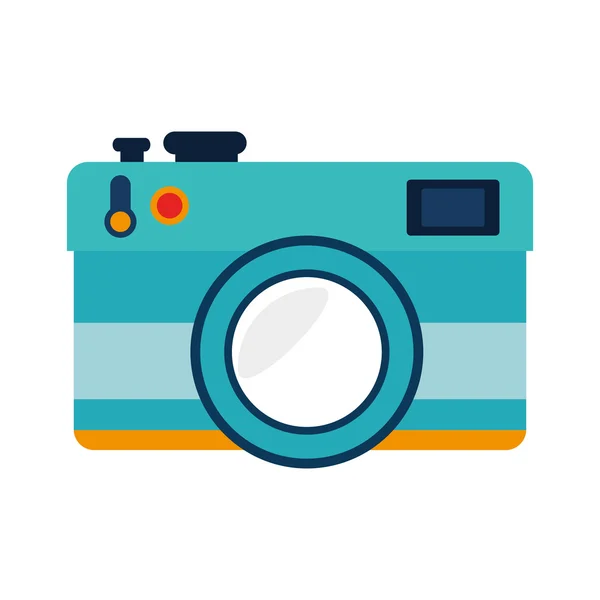 Vintage fotografische camera pictogram vectorillustratie — Stockvector