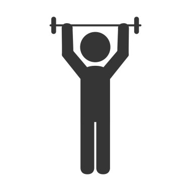 Erkek ağırlıkları spor salonu simge vektör çizim