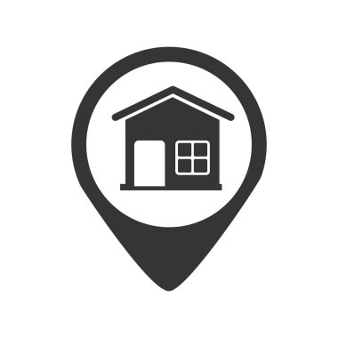 Imprimir emlak ev simge vektör çizim oluşturma