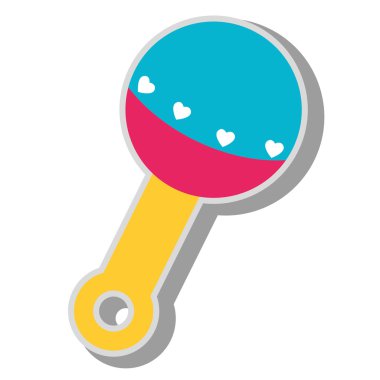 Bebek oyuncak renkli simge, vektör çizim.