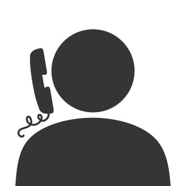 erkek piktogram profil simge vektör çizim