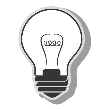 ampul enerji ışık simge vektör çizim