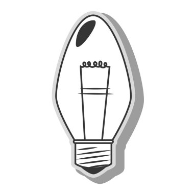 ampul enerji ışık simge vektör çizim