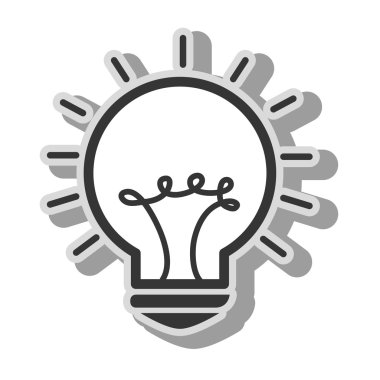 ampul enerji ışık simge vektör çizim