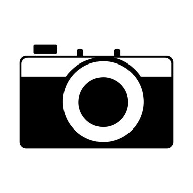 Vintage Fotoğraf kamera simge vektör çizim