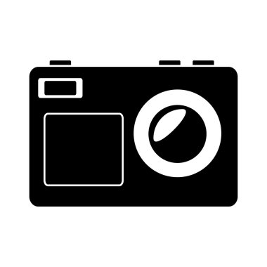 Vintage Fotoğraf kamera simge vektör çizim