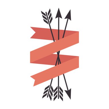 oklar vintage amblemi vektör çizim şerit