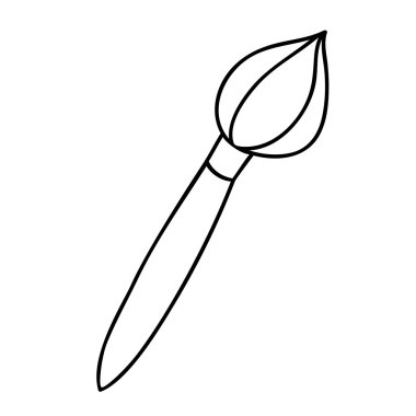 Fırça simgesi vektör illüstrasyonunu boya