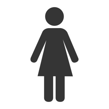 banyo kadın sembol simge vektör çizim
