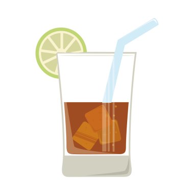 viski soğuk cam simge vektör çizim