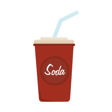 soda plastik kap simge vektör çizim