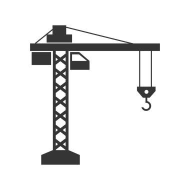 Vinç makine inşaat simge vektör grafiği