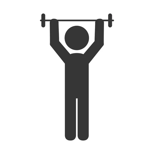 Male weights gym icon vector illustration — Stock Vector