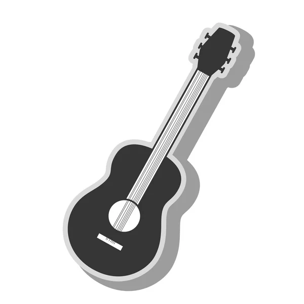 Instrumento musical en blanco y negro icono . — Vector de stock