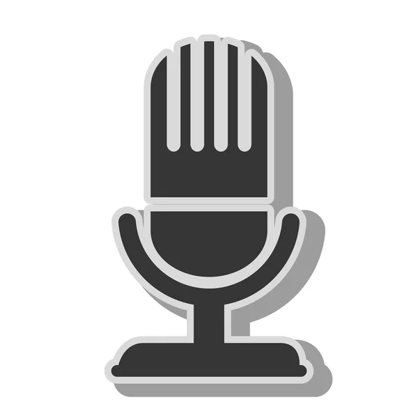 Icono de diseño de tema de micrófono de radio, ilustración vectorial . — Vector de stock