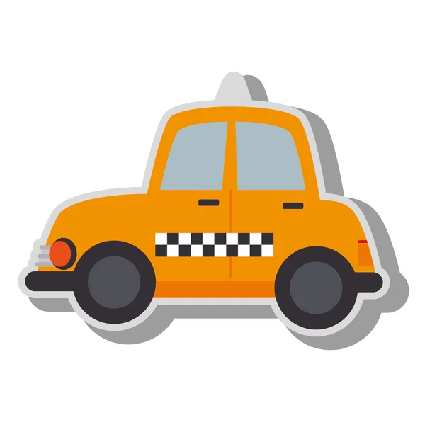 Taxi cab fordon ikonen vektor illustration — Stock vektor