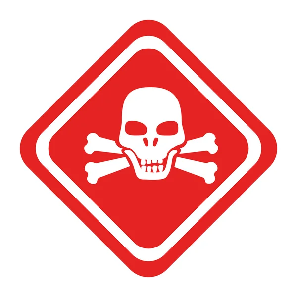 Advertencia de peligro anuncio icono vector ilustración — Vector de stock