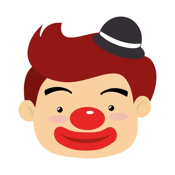 Cirkus rolig clown cartoon design — Stock vektor