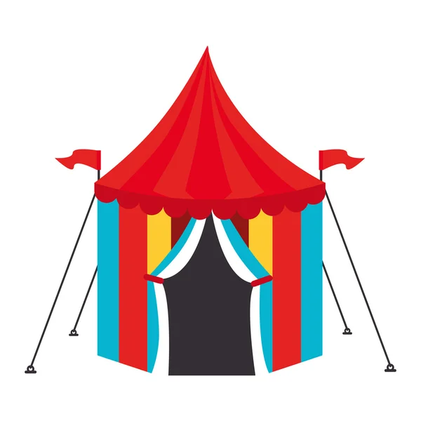 Circo carnaval tenda ícone vetor ilustração —  Vetores de Stock