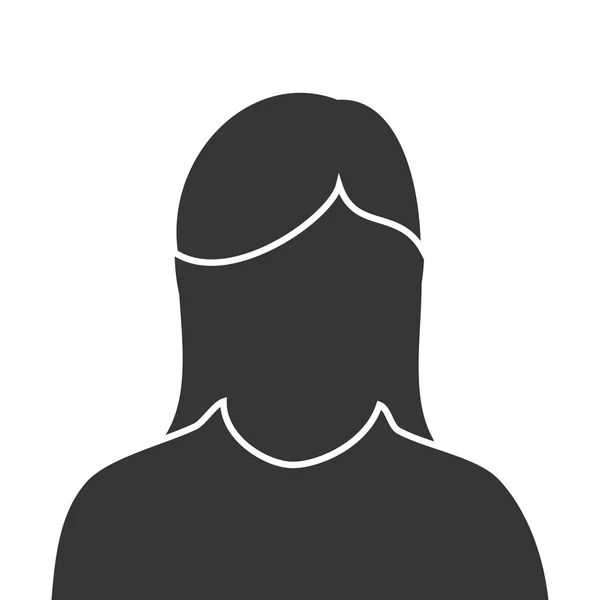 Vrouw pictogram profiel pictogram vectorillustratie — Stockvector