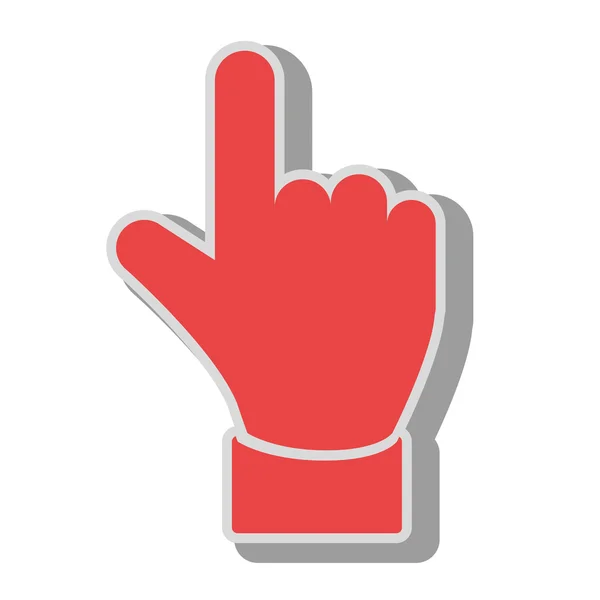 Main symbolisant geste, icône plate isolée . — Image vectorielle